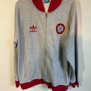 Men’s XL Gray Adidas Indiana Pacers Hickory Zip Up Long Sleeve Athleisure Jacket